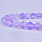 48PCS 8mm Natural Violet Purple Mystic Aura Quartz Gemstone Frosted Matte Titanium Round Loose Spacer Beads 15 inch Full Strand Crystal Healing Power Quartz - color: Violet Purple, size: 8mm