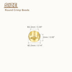 uxcell 200Pcs Round Crimp Beads, 3.5mm Metal Spacer Loose Beads Metal Clamp Ends Tiny Stoppers Bead for Bracelet Jewelry Making Craft DIY, Gold - color: Gold, size: 3.5mm