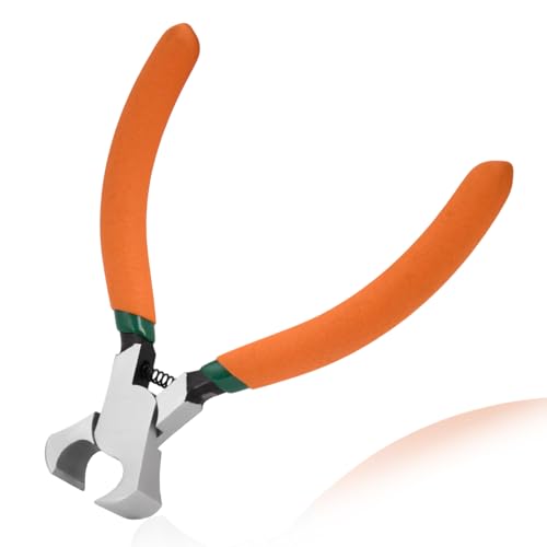4.6" Mini End Cutting Plier | Precision End Nipper for Zipper Install Stops, Wire Cutting & Nail Pulling | Fine Polished High Carbon Steel | Professional Jewelry Making & Shoes Repair Tool - style: End Nipper-Green