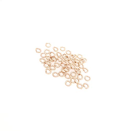 50pcs 14/20 Gold Filled Round Open Jump Rings 4.5MM OD, 2.5MM ID 18 Gauge by CRAFT WIRE - color: 18 Gauge, size: 4.5MM