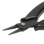 The Beadsmith Hi-Tech Round Nose Pliers, 5.5 inches (140mm) with high Carbon Steel Head, Black Comfort Grip Handle with Spring, Tool for Jewelry Making, Electronics or Micro Mechanics