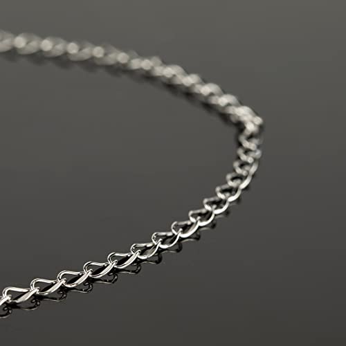 UMAOKANG 32.8 Feet Stainless Steel Extender Chain Links for Jewelry Making, Silver Chain Bulk with Lobster Clasps and Open Jump Rings - color: Steel Twist