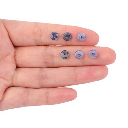 JOE FOREMAN 2x6mm Natural Blue Sodalite Jasper Stone Heishi Rondelle Spacer Beads for Jewelry Making Full 15" Strand Energy Stone Healing Power Crystal - color: Blue Sodalite Jasper