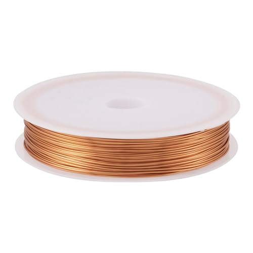 Cheriswelry 24 Gauge Raw Copper Craft Wire Beading Wire Tarnish Resistant Metal Wire 0.5mm for Jewelry Making Supplies Wrap Accessory Garden Decor, 75.46 Ft - size: 24 Gauge(0.5mm)