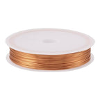 Cheriswelry 24 Gauge Raw Copper Craft Wire Beading Wire Tarnish Resistant Metal Wire 0.5mm for Jewelry Making Supplies Wrap Accessory Garden Decor, 75.46 Ft - size: 24 Gauge(0.5mm)