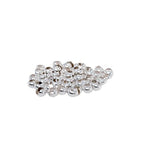 50pcs 925 Sterling Silver Open Crimp Bead Covers, 4MM, by CRAFT WIRE - color: 925 Sterling Silver, size: 4MM