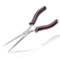 Extra Long Needle Nose Pliers For Jewelry Making 7 Inches Small Needle Nose Plier with Teeth for Fishing, Precision Jewelry Making Supplies for Small Object Gripping, Pink Tool for Women - style: Extra Long Needle Nose Pliers Serrated Jaws