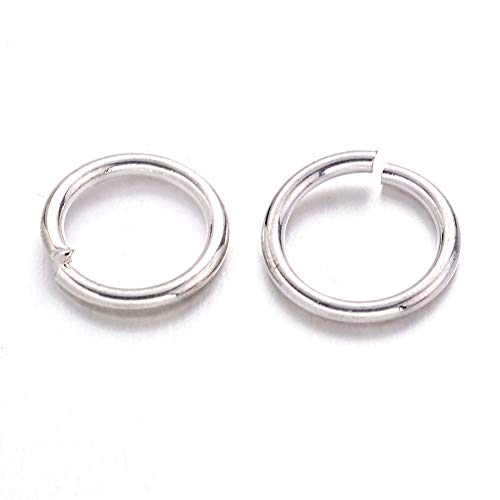 KISSITTY About 360pcs/50g Platinum Plated Brass Open Jump Rings 8x1mm Round Chainmail Jewelry Making Connectors - color: Platinum#8mm