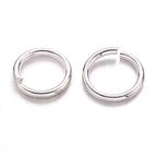 KISSITTY About 360pcs/50g Platinum Plated Brass Open Jump Rings 8x1mm Round Chainmail Jewelry Making Connectors - color: Platinum#8mm