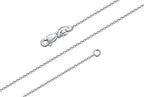 BORUO 925 Sterling Silver Cable Chain Necklace| Waterproof 14K Gold Plated Cable Chain | 1mm 1.5mm Italian Silver Necklace with Lobster Claw Clasp 14-30 Inch - color: Sterling Silver 1mm, size: 26 Inch