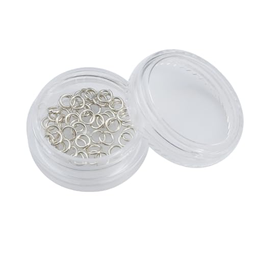 BEADIA 925 Sterling Silver Jump Rings 0.7x4mm 50pcs for Jewelry Making Findings - size: 0.7x4mm