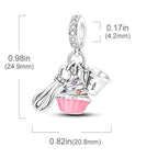 925 sterling silver bracelet necklace pendant, women's jewelry gift, dream catcher net bead pendant, suitable for original bracelets, parties, birthday jewelry gifts - color: KJC724