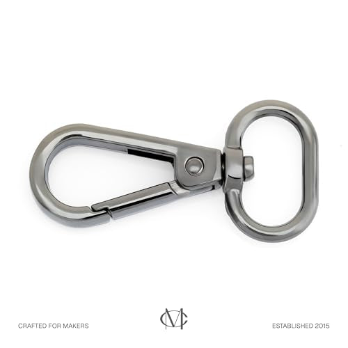 CRAFTMEMORE Snap Hook Swivel Push Gate Lobster Clasps Fashion Clips Purse Making FS10 Pack of 10 (Gunmetal, 3/4 Inch) - color: Gunmetal, size: 3/4 Inch