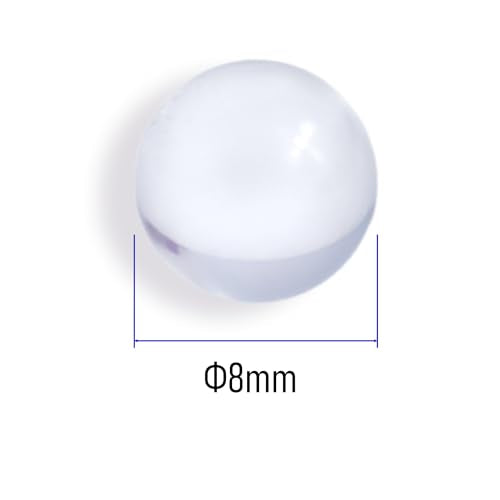100 pcs 8mm Boiling Stones, Round Soda Lime Clear Glass Boiling Beads, Glass Paint Mixing Balls, Lab Heating Ball - size: 8mm