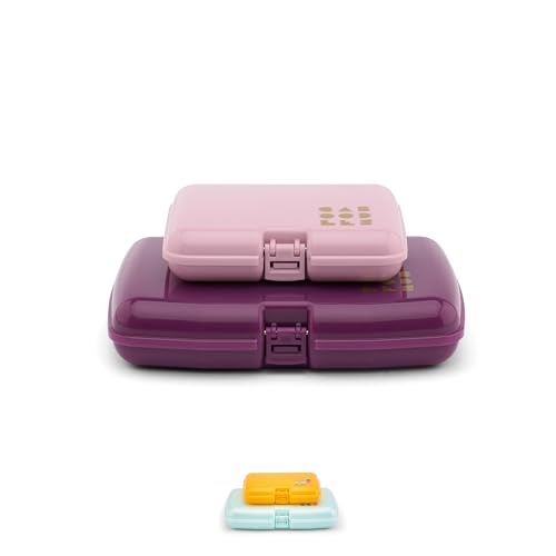 Caboodles Care Pack + Lil Bit Set, Pink & Violet, Travel Organizers for Makeup, Snap-Tight Latch for Mess-Free Travel, Compact Size - color: Pink + Violet