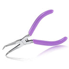 SPEEDWOX Bent Needle Nose Pliers With Serrated Jaw Mini Bent Long Nose Pliers Needle Remover Pliers Fishing Tools Precision Pliers for Jewelry Making Wire Bending and Small Object Gripping - style: Bent Needle Nose Pliers