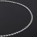 YOUBEIYEE 2 Meters White Enamel Cable Chain Silver Plated Chains Bulk for Women Bracelet Necklace DIY Brass Chains for Jewelry Making - color: White Silver