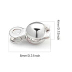 100 Pcs 925 Silver Crimp Beads for Jewelry Making - 4mm Crimp Bead Covers, Knot Covers for Jewelry Making, Knot Covers Clamshell Fold-Over Bead Covers for DIY Bracelets Necklaces - color: Silver