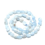 30-45Pcs/Strand Natural Aquamarine Beads 15.7" Irregular Nuggets Stone Beads 8-15mm Gemstones Loose Spacer Bead for DIY Bracelet Necklace Jewelry Making Crafting - color: Aquamarine