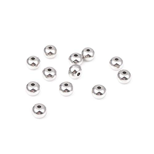 BEADIA Stainless Steel Spacer Beads 7x5mm Rondelle Loose Charm Caps Beads for DIY Jewelry Making 100pcs with 1.5mm Hole - color: 7x5mm 1.5mm