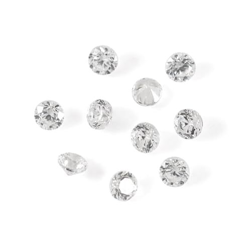 FASHEWELRY 500Pcs 1.5mm Cubic Zirconia Cabochons Tiny Rhinestone Clear Pointed Back Faceted Crystal Diamante Gems for Nail Art Craft Replacing Jewelry Grade AAA - color: Clear, size: 1.5mm