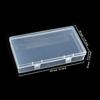 4 Pack Rectangular Clear Plastic Storage Containers Box with Hinged Lid for Beads and Other Small Craft Items (6.1 x 3.3 x 1.18 inch) - size: 6.1 x 3.3 x 1.18 inch