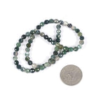 6mm Moss Agate Faceted Gemstone Round Loose Beads Strand 15.5-16" DIY Jewelry Making - color: Moss Agate