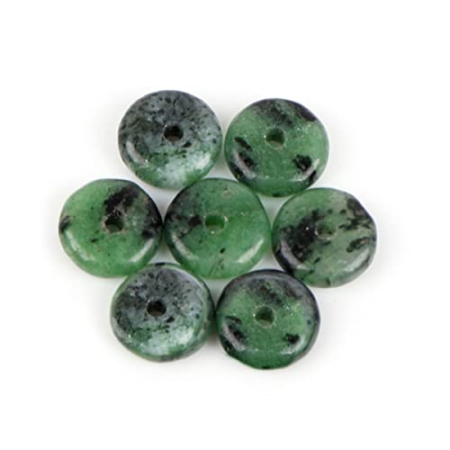 JOE FOREMAN 2x6mm Natural Green Ruby Zoisite Stone Semi-Gemstone Heishi Disc Rondelle Spacer Beads for Jewelry Making Full 15" Strand Energy Stone Healing Power - color: Green Ruby Zoisite Stone