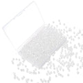 1000pcs Crystal Glass Beads 4mm Bulk Faceted Bicone Spacer Beads for DIY Jewelry Making - color: white AB, size: 4mm