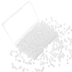 1000pcs Crystal Glass Beads 4mm Bulk Faceted Bicone Spacer Beads for DIY Jewelry Making - color: white AB, size: 4mm