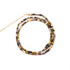 Faceted Natural Bumble bee Jasper 2-3mm Cube Square Loose Beads Gemstone Small Loose Beads Healing Crystal Energy Stone for DIY Jewelry Making 15" - color: Bumble bee Jasper