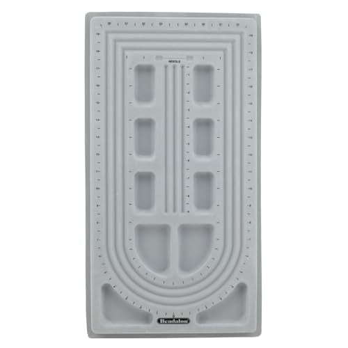 Beadalon Bead Boards for Jewelry Making - 46" Bead Board with Flocked Grey Surface, Bead Tray for Necklace & Bracelet Sizing, Ideal for Jewelry Designers, Beaders, Crafters - style: U Shape - 46 inch