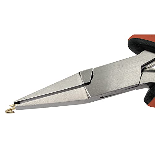 The Beadsmith Flat Nose Pliers, 5 inches (127mm) with Polished Steel Head, Ergonomic Comfort Grip Handle with Double-Leaf Spring
