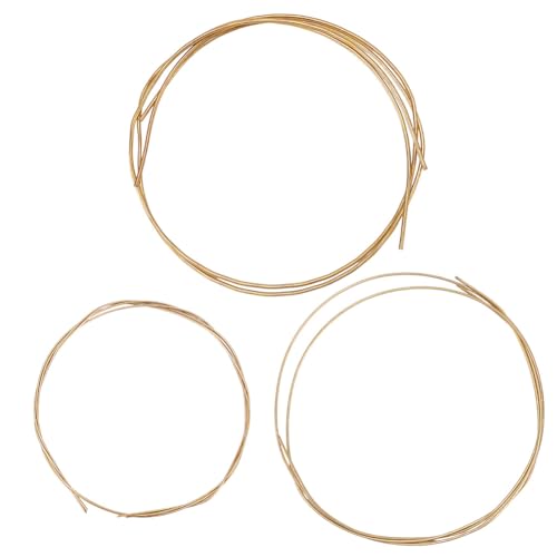 WEBEEDY 6 Pcs 9.8FT Jewelry Solder Wire 20/18/15 Gauge Brass Copper Metal Soldering Wire for Gold Silver Welding Jewelry Making Craft Christmas Decoration, 0.8/1.0/1.5mm