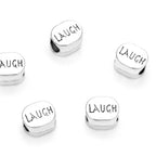 40pcs Laugh Large Hole Happiness Loose Beads (4.5mm Hole) Antique Silver Metal Spacer for DIY Craft Jewelry Making MEC-C5 - size: Laugh Bead