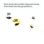 2mm Tiny Tube Crimp Beads and 4mm Crimp Bead Knot Covers Half Round Easy to Position Two Sides Keep Flush Close Neatly Evenly Stop Wire Wear No Irritate for Jewelry Craft Silver Gold 180sets - size: 2mm&4mm-Silve&Gold-180Pcs