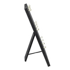 Ikee Design Wooden Jewelry Display Stand with 12 hooks, Earring Display with Hooks, Bracelet, Earring, Keychain Stand for Selling,7.8W x 7.8D x 15.9H in, Black Color - color: Black
