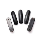 5PCS Natural Black Obsidian Stone Rectangle Curved Beads Gemstone Pendants Connectors for DIY Bracelet Neclace Jewelry Making - color: Black Obsidian