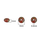 BEADIA Natural Unakite Spacer Beads Caps Rondelle Disk Loose Beads for Beading Jewelry Making 4mmx2mm 38cm - color: Unakite, size: Rondelle Disk 4mm x 2mm