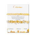 Healing Crystal Bracelets for Women 2 PCS 6mm Natural Stone Bracelet Stretch Crystal Beaded Bracelets Handmade Gemstone Bracelet Jewelry Gifts Christmas Gifts for Women Girls - style: citrine