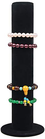 ChezMax Necklace Jewelry Display Jewelry Stand Hovering T-Bar Bracelet Holder for Home Organization - color: J-Black Velvet