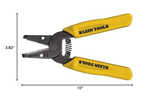 Klein Tools 11047 Wire Stripper/Cutter, Made in USA, Compact, Lightweight, Hardened Steel, Precision Ground, for Stranded and Solid Wires