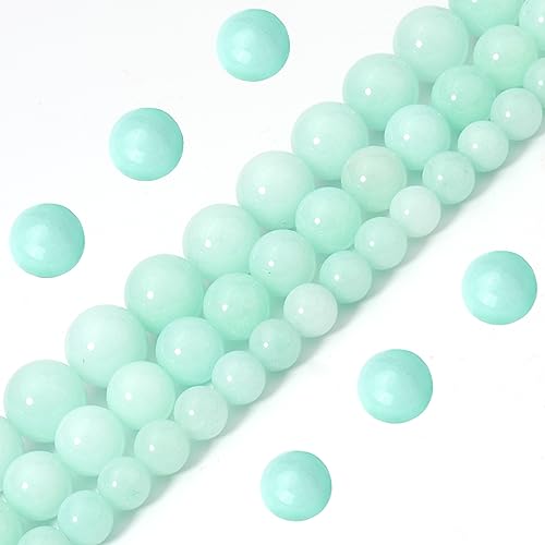 60pcs 6mm Natural Amazonite Gemstone Beads Energy Healing Crystal Round Loose Stone Beads for Jewelry Making, DIY Bracelets Necklaces - color: Amazonite, size: 6mm