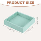 uxcell Stackable Jewelry Storage Tray, Empty Tray Drawer Organizer, Small Display Box for Earrings, Necklaces, Rings and Bracelets, Teal - color: Teal