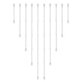 10 Pack Necklace Extenders, Alloy Extender Chains Set, Necklace Extender, Necklace Extendaer, Stainless Steel Necklace Extender, Necklace Extension, Jewelry Extenders for Necklaces (Silver) - color: Silver