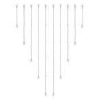10 Pack Necklace Extenders, Alloy Extender Chains Set, Necklace Extender, Necklace Extendaer, Stainless Steel Necklace Extender, Necklace Extension, Jewelry Extenders for Necklaces (Silver) - color: Silver