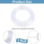 32.8 Yard Nylon Memory Wire 0.08 Inch Diameter Clear Plastic Wire White Boning Roll Clear Memory Brim Lines Crinoline Boning for Bridal Dress Hat Brims Jewelry Making - size: 2mm
