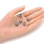 20pcs Butterfly Symbol of Transformation Large Hole Round Beads (Hole 4.5mm) Antique Silver Spacer for Earrings Bracelet Necklace Anklet DIY Jewelry Making MEC-A13 - size: Butterfly (round beads)