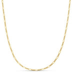 Amazon Essentials 14k Gold or Sterling Silver Plated Figaro Chain Necklace - color: Yellow Gold, size: 16", style: 2 mm