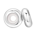 Spacer Stopper Beads for Bracelets & Necklaces, 925 Sterling Silver Beads | Smooth & Pave Cubic Zirconia (White, Blue, 18K Gold Plated) | Anti-Slide Separator Charms S925 Women Jewelry - color: 2Pcs Sliver Spacer